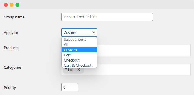 Configure add-on group appearance options with Product Manager Add-ons.