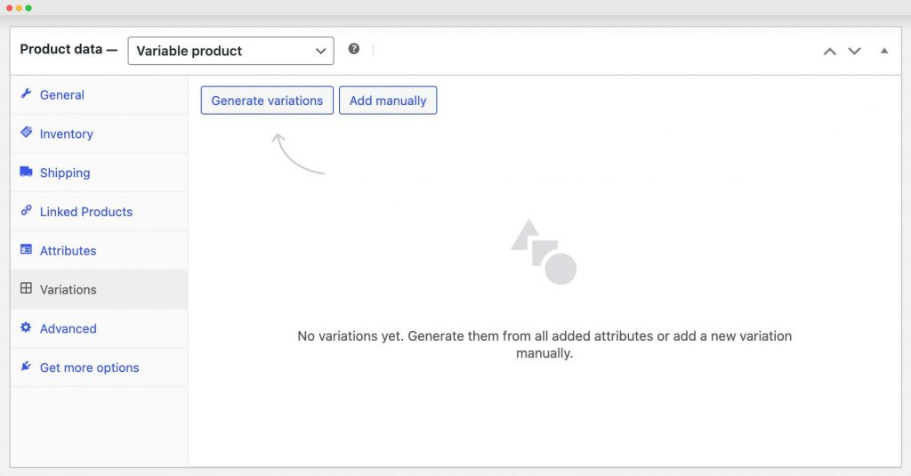 WooCommerce – generate product variations