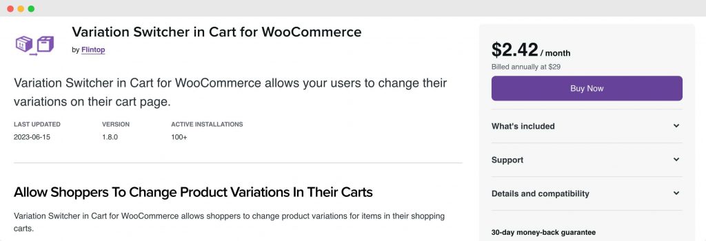 Variation Switcher in Cart for WooCommerce