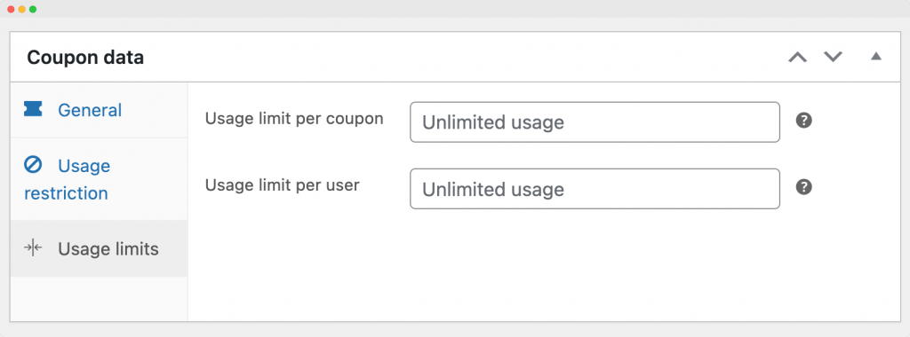 Configure coupon usage limits.